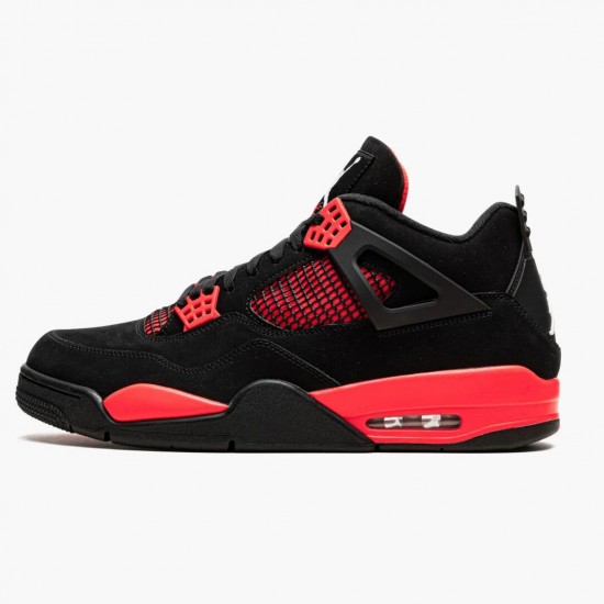 Air Jordan 4 Retro "Red Thunder" AJ4 Womens And Mens Sneakers CT8527 016