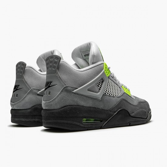 Air Jordan 4 Retro SE "95 Neon" Mens Jordan Sneakers Cool Grey/Volt-Wolf Grey-Anthr Basektball Shoes CT5342 007