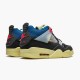 Air Jordan 4 Retro "Union Off Noir" Unisex Basketball Shoes DC9533 001 Off Noir/Brigade Blue-Dark Smo AJ4 Jordan Sneakers