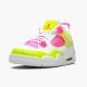 Air Jordan 4 Retro "White Lemon Pink" Unisex Basketball Shoes CV7808 100 White/Lemon Venom/Pink Blast AJ4 Jordan Sneakers