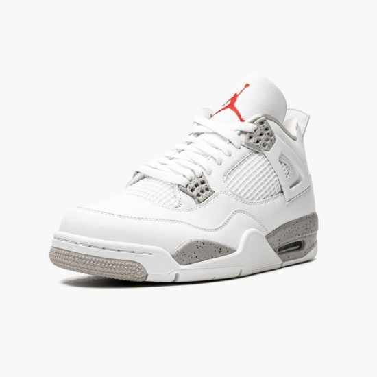 Air Jordan 4 Retro "White Oreo" Mens AJ4 White Gray Sneakers CT8527 100