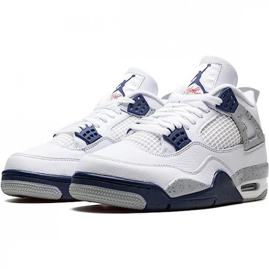 Air Jordan 4 Midnight  Navy White Midnight Navy Light Smoke Grey-Fire Red DH6927-140