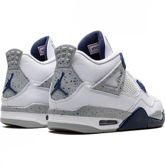 Air Jordan 4 Midnight  Navy White Midnight Navy Light Smoke Grey-Fire Red DH6927-140