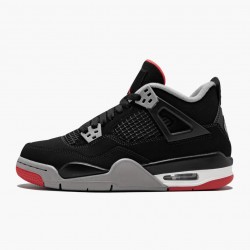 Nike Air Jordan 4 Retro "Bred" 2019 Release Black/Cement Grey-Summit White Basketball Shoes AJ4 Sneakers 308497 060