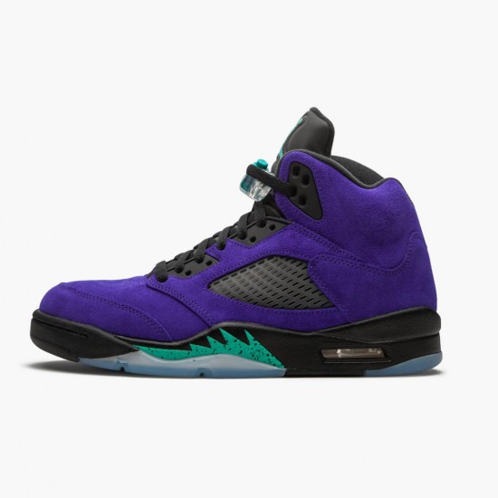 Air Jordan 5 Retro "Alternate Grape" Mens Basketball Shoes Grape Ice/Black-Clear-New Emer 136027 500 AJ5 Jordan Sneakers