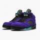 Air Jordan 5 Retro "Alternate Grape" Mens Basketball Shoes Grape Ice/Black-Clear-New Emer 136027 500 AJ5 Jordan Sneakers