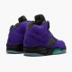 Air Jordan 5 Retro "Alternate Grape" Mens Basketball Shoes Grape Ice/Black-Clear-New Emer 136027 500 AJ5 Jordan Sneakers