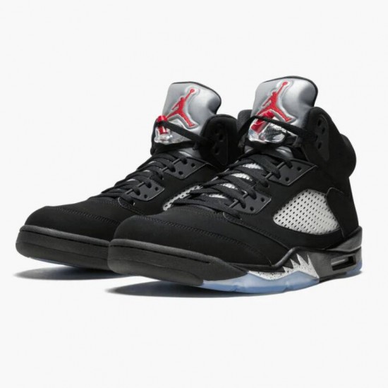 Air Jordan 5 Retro Black Metallic Women Men Black/Metallic Silver 845035 003