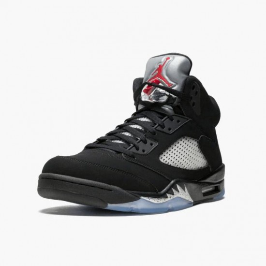 Air Jordan 5 Retro Black Metallic Women Men Black/Metallic Silver 845035 003