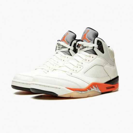 Air Jordan 5 Retro "Shattered Backboard" Women And Men Sail Orange Black DC1060 100