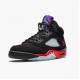 Air Jordan 5 Retro "Top 3" Mens Basketball Shoes Black/Fire Red-Grape Ice-New E CZ1786 001 AJ5 Jordan Sneakers