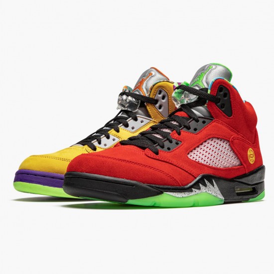 Air Jordan 5 Retro "What The" Mens Basketball Shoes Varsity Maize/Court Purple-Gho CZ5725 700 AJ5 Jordan Sneakers