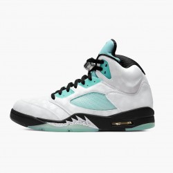 Air Jordan Retro 5 "Island Green" Unisex Basketball Shoes White/Black-White-Island Green CN2932 100 AJ5 Jordan Sneakers