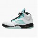 Air Jordan Retro 5 "Island Green" Unisex Basketball Shoes White/Black-White-Island Green CN2932 100 AJ5 Jordan Sneakers