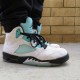 Air Jordan Retro 5 "Island Green" Unisex Basketball Shoes White/Black-White-Island Green CN2932 100 AJ5 Jordan Sneakers