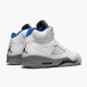 Air Jordan 5 Retro "White Stealth" DD0587 140 White/Stealth-Black-Hyper Roya Mens AJ5 Jordan Sneakers