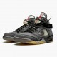 OFF-WHITE x Air Jordan 5 Retro SP 'Muslin' Black/Muslin-Fire Red Basketball Shoes CT8480 001 AJ5 Sneakers