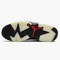 Air Jordan 6 Retro"Washed Denim" Unisex Basketball Shoes CT5350-401 Black-Sail/Varsity Red AJ6 Black Jordan Sneakers