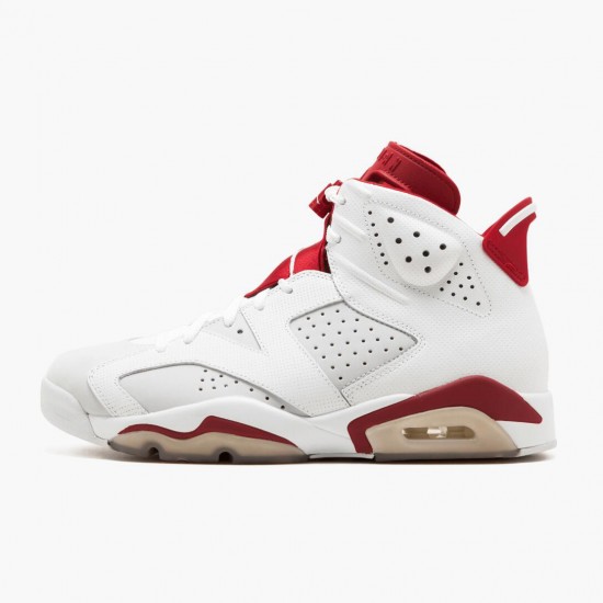 Air Jordan Retro 6 "Alternate" Unisex Basketball Shoes 384664 113 White/Gym Red-Pure Platinum AJ6 Black Jordan Sneakers