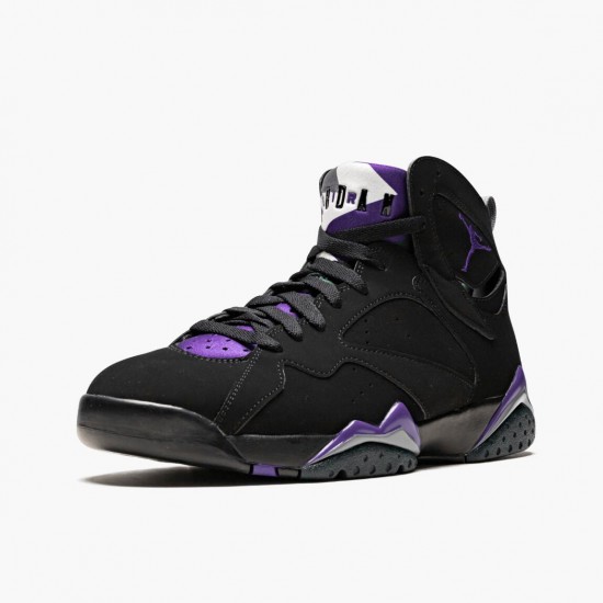 Nike Air Jordan 7 Retro "Ray Allen" Black/Fierce Purpler/Dark Stee Basketball Shoes 304775 053 AJ7 Sneakers